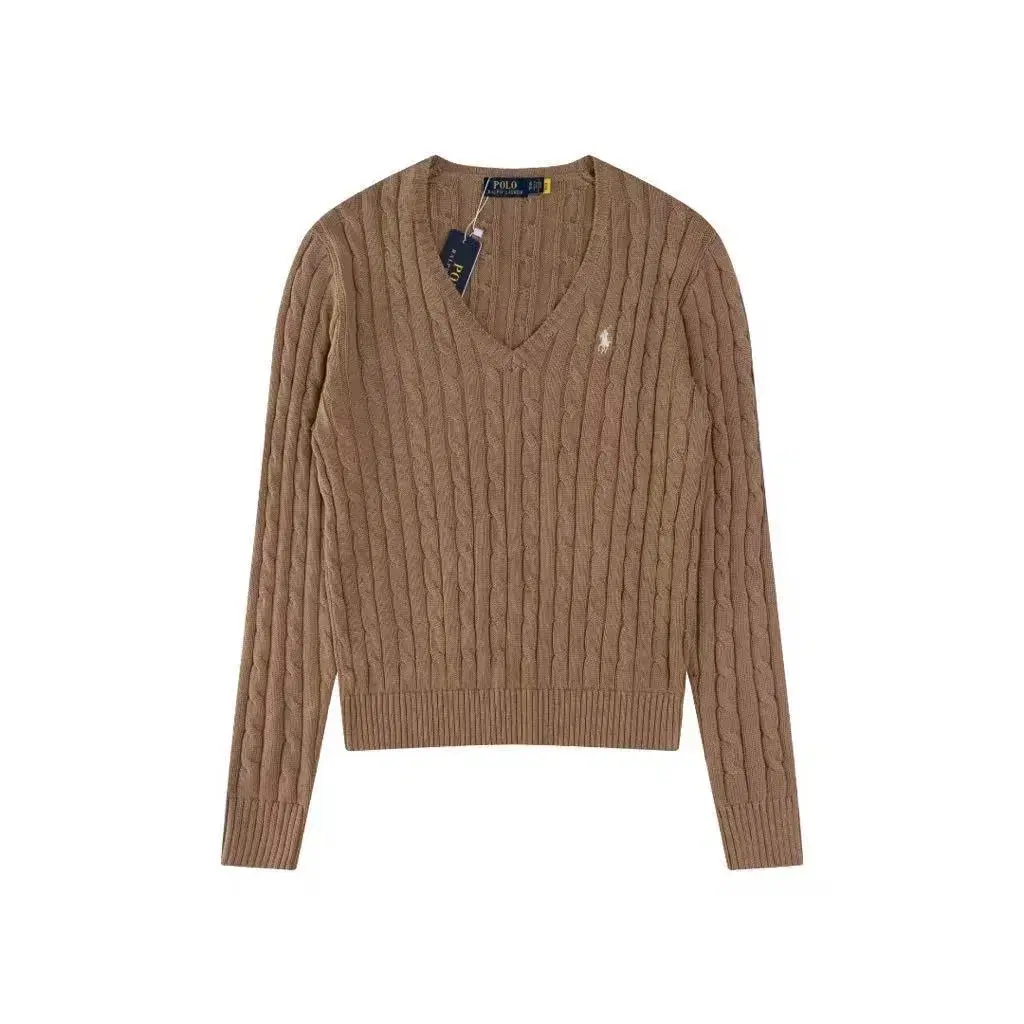 Free Shipping) Genuine New Polo Ralph Lauren Cable Knit Round Neck Long Sleeve Women's Sweater