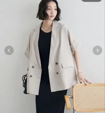 DISCOAT 테크 린넨 반팔 자켓