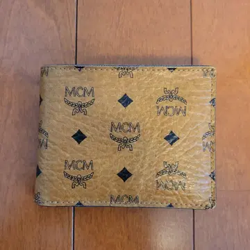 MCM 접이식 지갑 베이지