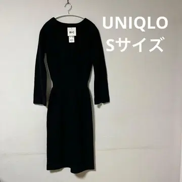 유니클로 S 사이즈 블랙 컬러 긴팔 니트 원피스 UNIQLO