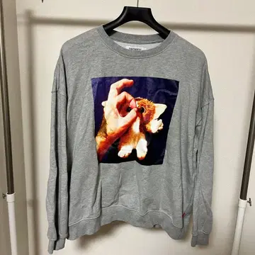 TIGHTBOOTH HAND SIGN CREW SWEAT GREY