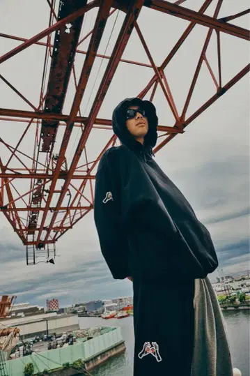 TBKB CYBORG HOODIE & BALLOON PANTS BLACK