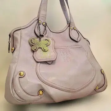 고품질 ANNA SUI 라이트 퍼플 숄더백 버터플라이