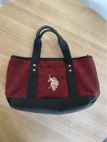 U.S. POLO ASSN. 캔버스 로고 토트백