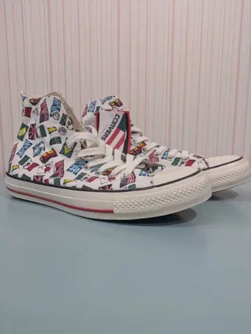 컨버스 올스타 국기 패턴 하이컷 스니커즈