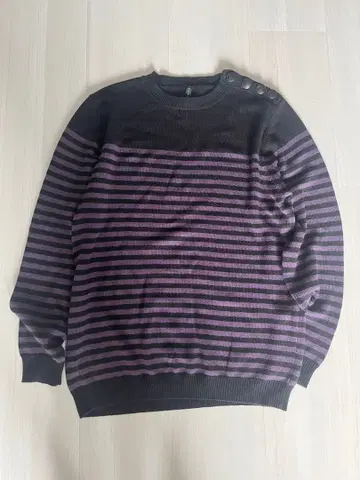 [ 새상품급 ] Black Scale 니트 스웨터 블랙 퍼플 L