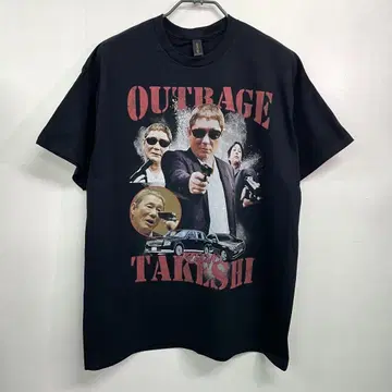 OUTRAGE 아웃레이지 [ XL 사이즈 ] T셔츠 블랙