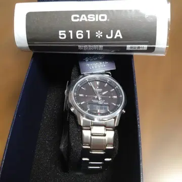 CASIO 5161*JA 블랙 시계 솔라 전파 시계 미사용