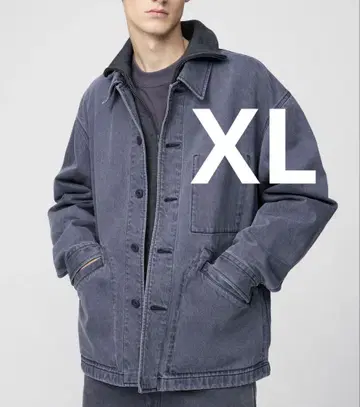 [ 완판템 ] 오버 사이즈 컬러 데님 자켓 XL 그레이 UNIQLO U