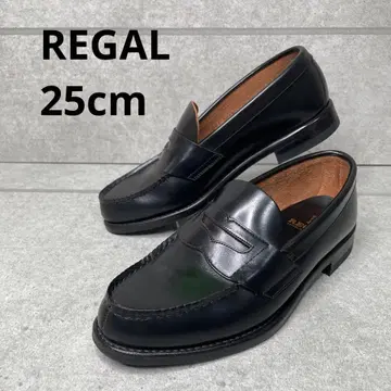[ 컨디션 최상 ] REGAL 리걸 코인 로퍼 U칩 블랙 25