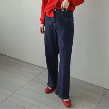 네이비 스트레이트 데님 M 사이즈