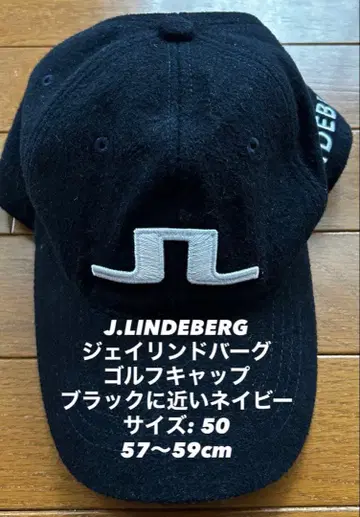 J.LINDEBERG 골프 캡 블랙에 가까운 네이비 사이즈 50