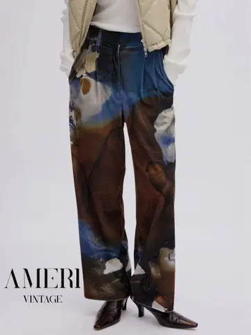 RUST INK ART WIDE PANTS (네이비 S 사이즈)