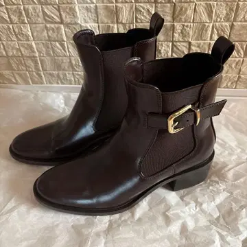 ZARA 사이드 고어 부츠 브라운 38cm
