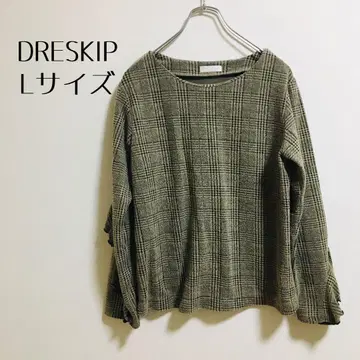 [ DRESKIPS 드레스킵 ] 상의 브라운 계열 월드 레트로 L