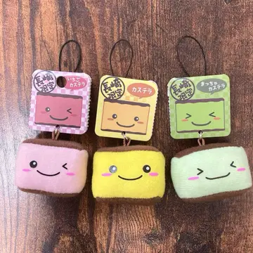 나가사키 카스테라짱 지역 스트랩 키링 마스코트 레트로 당시물