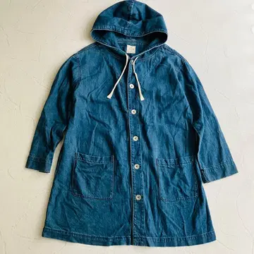 SM2 사만사 모스모스 후드 부착 데님 코트 면 100% 롱 기장