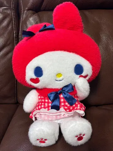 마이멜로디 봉제 인형 빨간색과 화이트