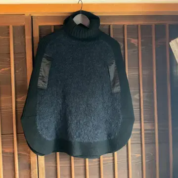 SACAI 터틀넥 판초 다크 네이비 size 1