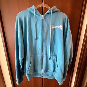 Supplier 파랑 지퍼 후드티