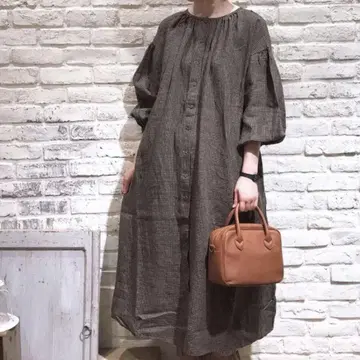 사만사 모스모스 [ Slow linen ] 뒷허리 리본 원피스 (하자품)