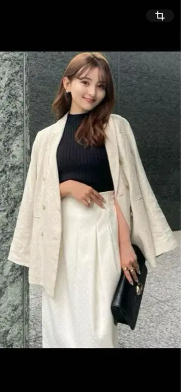 린넨 노카라 더블 브레스트 자켓 어뉴앙스 자켓