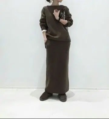두지엠 클라세 L'Appartement 울 캐시미어 니트 롱 스커트