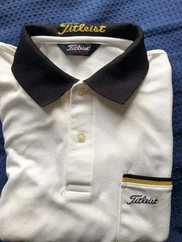 Titleist 피케 셔츠 L 사이즈 화이트/블랙