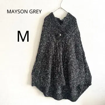 [ MAYSON GREY ] 니트 판초 블랙 믹스 컬러 M 겉옷