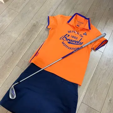 르꼬끄 골프 LE COQ SPORTIF 피케 셔츠 오렌지 L