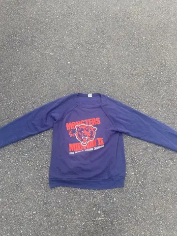 80s usa제 트리코 태그 Champion 네이비 페이드