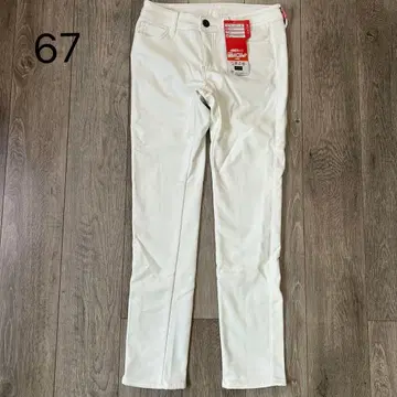 67 시마무라 안감 벨로아 팬츠 화이트 스키니