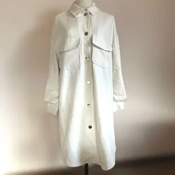 ZARA 자라 화이트 긴팔 오버 사이즈 셔츠 자켓 코트