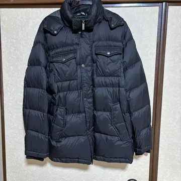 후드 부착 다운 자켓 남성용