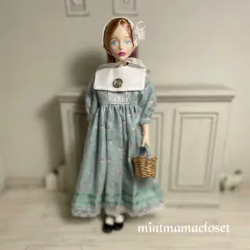 C 체리짱 민트 작은 꽃 원피스