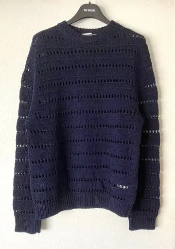 [ 새상품급 ] JIL SANDER 네이비 시스루 니트