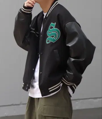 ILL'S 사가라 와펜 바시티 자켓 블랙 L