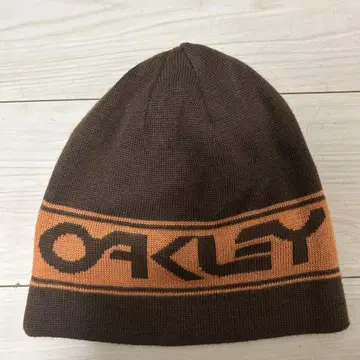 OAKLEY 니트 모자 브라운 오렌지