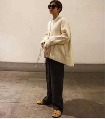 마차트 퀼팅 도킹 니트 가디건