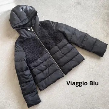 Viaggio Blu 비아지오 블루 후드 부착 다운 자켓 블랙