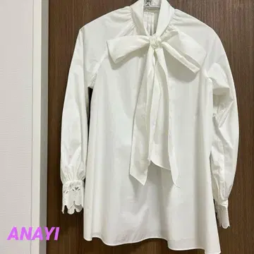 ANAYI 컴팩트 코튼 자수 블라우스