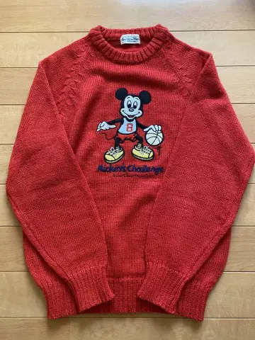 70s 빈티지 American World 미키마우스 니트 M 요시무라