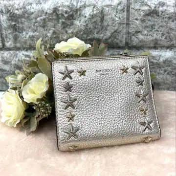 지미추 스타 스터드 메탈릭 내퍼 접이식 지갑