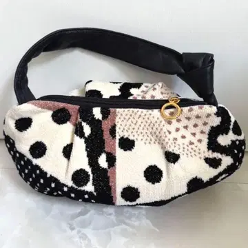 [ 1회 사용 ] FEILER 페이 도트 무늬 벌룬형 핸드백