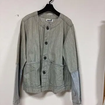 HAI SPORTING GEAR 노카라 자켓 데님 원단