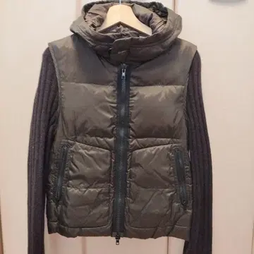 멘 comme ca men 다운 자켓 올리브 그린 M