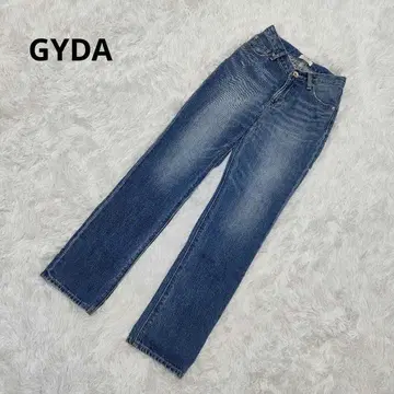 GYDA 제이다 하이웨스트 스트레이트 데님 청바지 XS