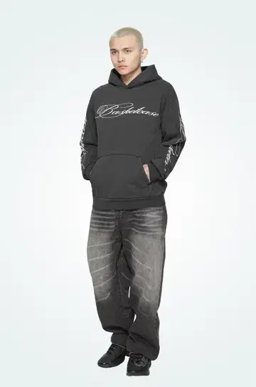 Basketcase SCRIPT hoodie 'VINTAGE BLACK'