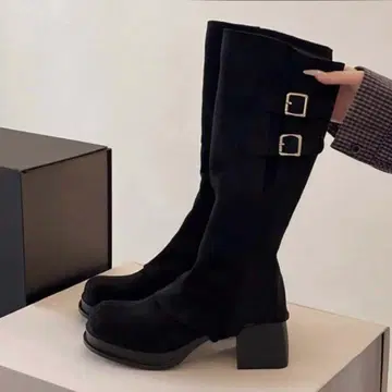 블랙 롱 부츠
