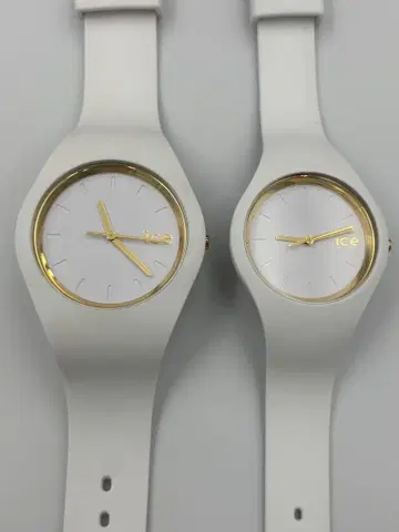 미사용 ice watch 화이트 실리콘 페어 워치